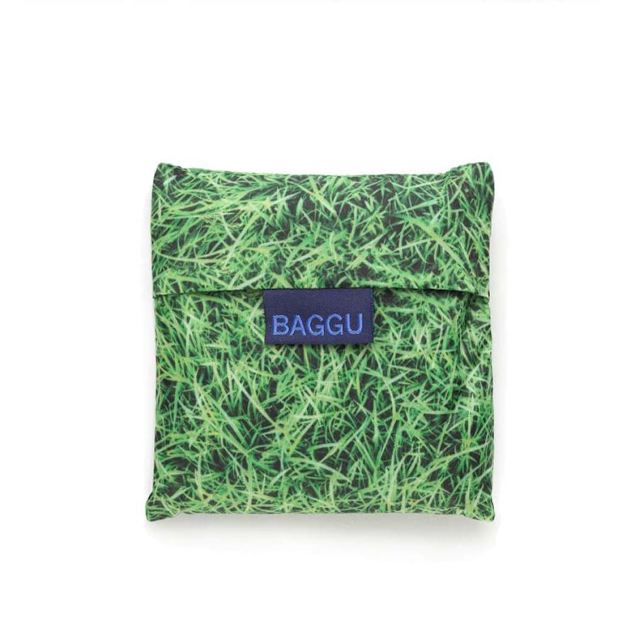 BAGGU バグー エコバッグ STANDARD リサイクル ポリエステル グラス 2023年 新色 緑 グリーン 芝生 洗濯可能 折り畳み コンパクト 軽量 大容量 ショルダー レ… | green | 03