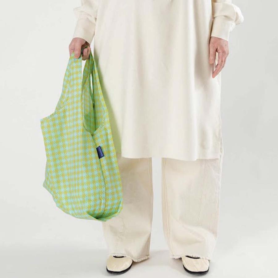 BAGGU バグー エコバッグ STANDARD リサイクル ナイロン ミントグリーン ギンガム チェック 2023年 新色 柄 洗濯可能 折り畳み コンパクト 軽量 大容量 レジバ… | BAGGU | 02