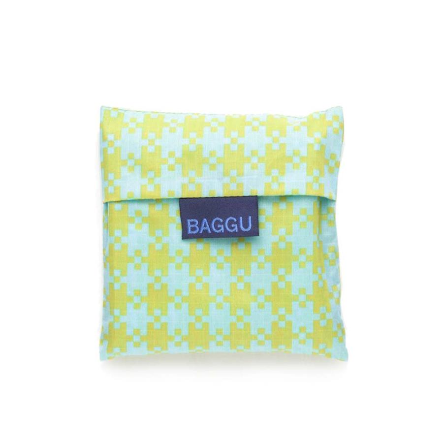 BAGGU バグー エコバッグ STANDARD リサイクル ナイロン ミントグリーン ギンガム チェック 2023年 新色 柄 洗濯可能 折り畳み コンパクト 軽量 大容量 レジバ… | BAGGU | 04