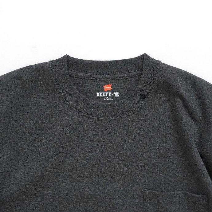 Hanes ヘインズ / BEEFY-T ビーフィー 半袖ポケットTシャツ ミッドチャコールヘザー #085 H5190 | Hanes | 02