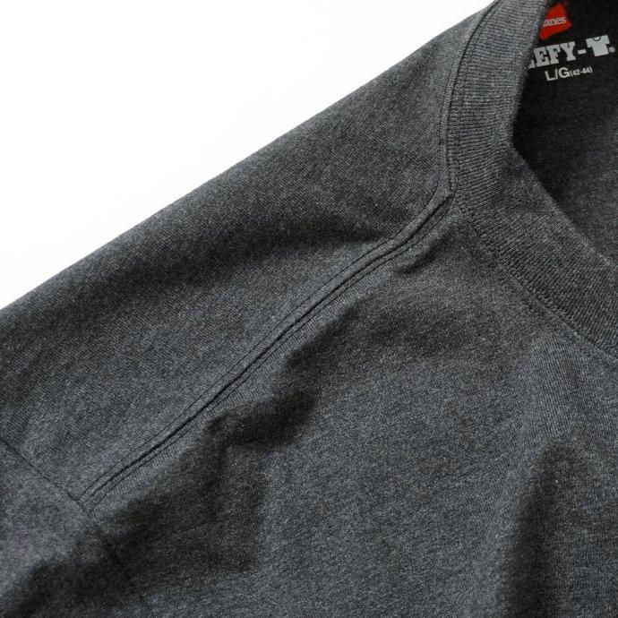Hanes ヘインズ / BEEFY-T ビーフィー 半袖ポケットTシャツ ミッドチャコールヘザー #085 H5190 | Hanes | 04