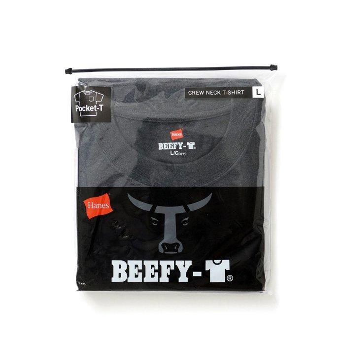 Hanes ヘインズ / BEEFY-T ビーフィー 半袖ポケットTシャツ ミッドチャコールヘザー #085 H5190 | Hanes | 08