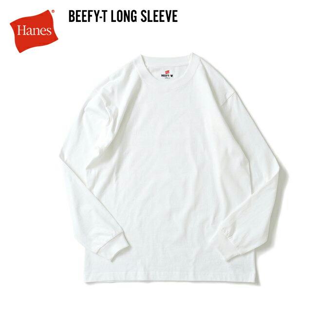 Hanes ヘインズ / BEEFY-T ビーフィー 長袖Tシャツ ホワイト #010 H5186 白 | Hanes