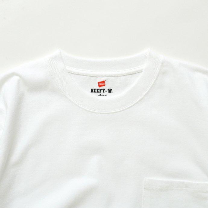 Hanes ヘインズ / BEEFY-T ビーフィー 長袖Tシャツ ホワイト #010 H5186 白 | Hanes | 02