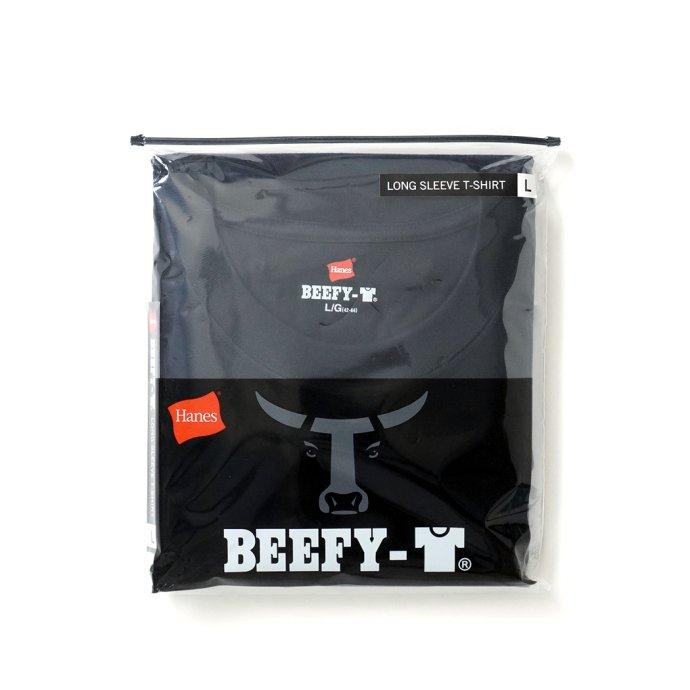 Hanes ヘインズ / BEEFY-T ビーフィー 長袖Tシャツ ブラック #090 H5186 黒 | Hanes | 09