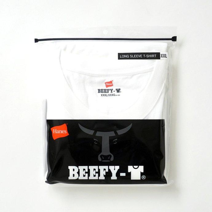 Hanes ヘインズ / BEEFY-T ビーフィー 長袖Tシャツ ホワイト #010 H5186L 大きいサイズ 2XL 3XL XXL XXXL 白 | Hanes | 09