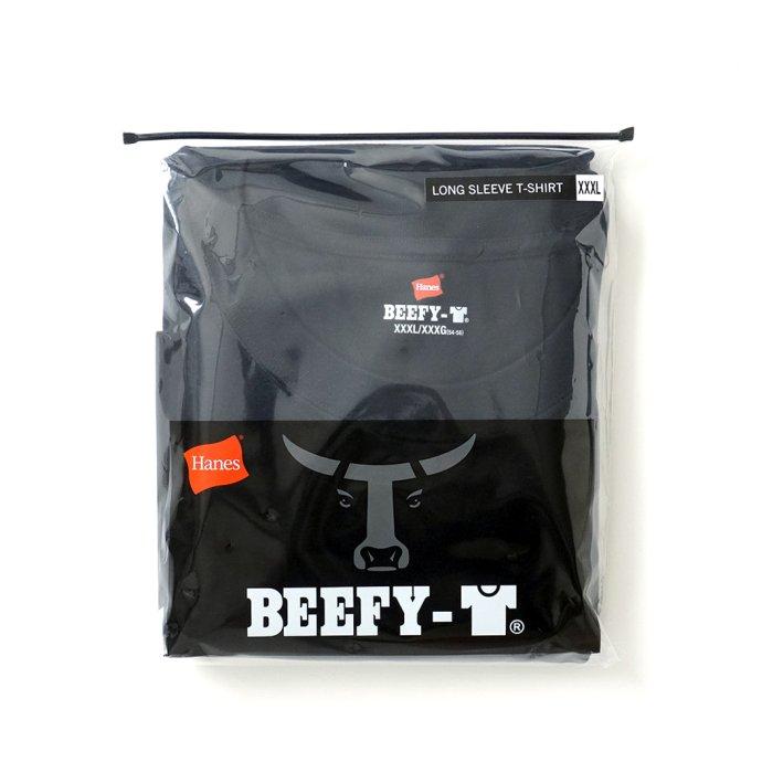 Hanes ヘインズ / BEEFY-T ビーフィー 長袖Tシャツ ブラック #090 H5186L 大きいサイズ 2XL 3XL XXL XXXL 黒 | Hanes | 09
