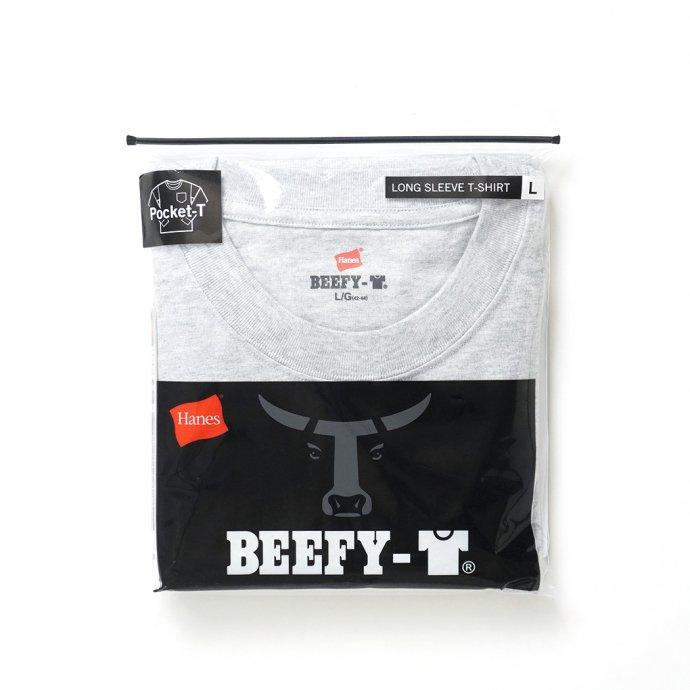 Hanes ヘインズ / BEEFY-T ビーフィー 長袖ポケットTシャツ ヘザーグレー #060 H5196 | Hanes | 10