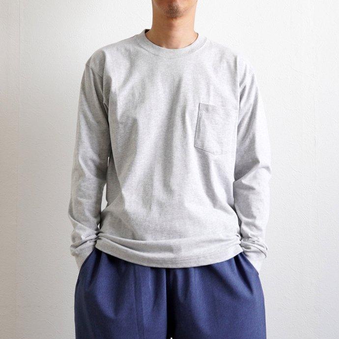 Hanes ヘインズ / BEEFY-T ビーフィー 長袖ポケットTシャツ ヘザーグレー #060 H5196 | Hanes | 09