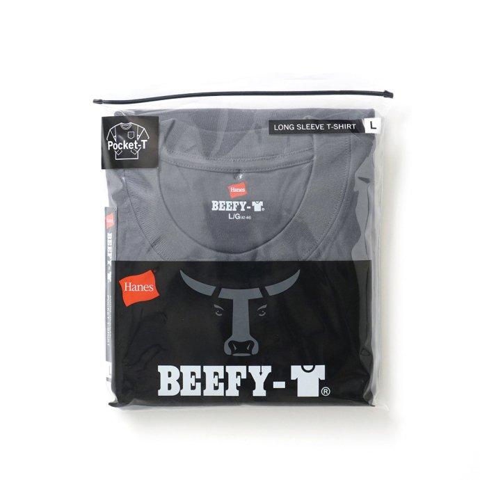 Hanes ヘインズ / BEEFY-T ビーフィー 長袖ポケットTシャツ ダークグレー #081 H5196 | Hanes | 10