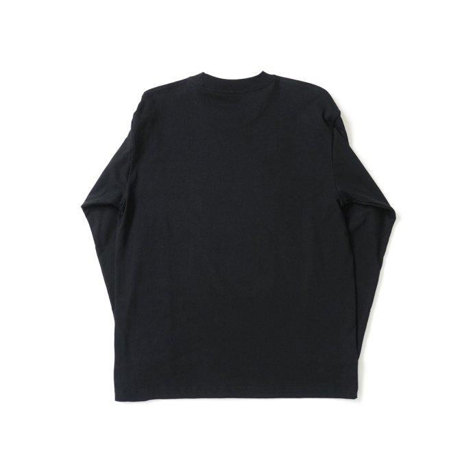 Hanes ヘインズ / BEEFY-T ビーフィー 長袖ポケットTシャツ ブラック #090 H5196 黒 | Hanes | 01