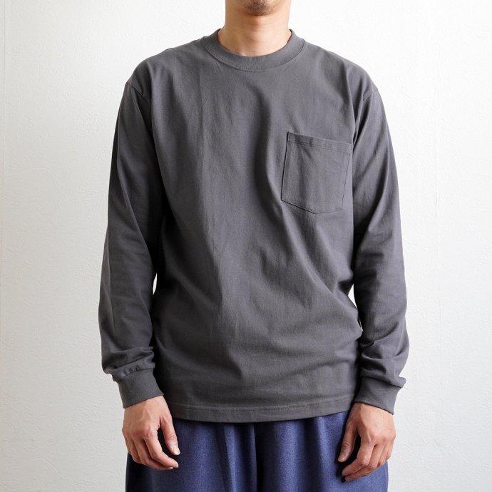 Hanes ヘインズ / BEEFY-T ビーフィー 長袖ポケットTシャツ ブラック #090 H5196 黒 | Hanes | 08