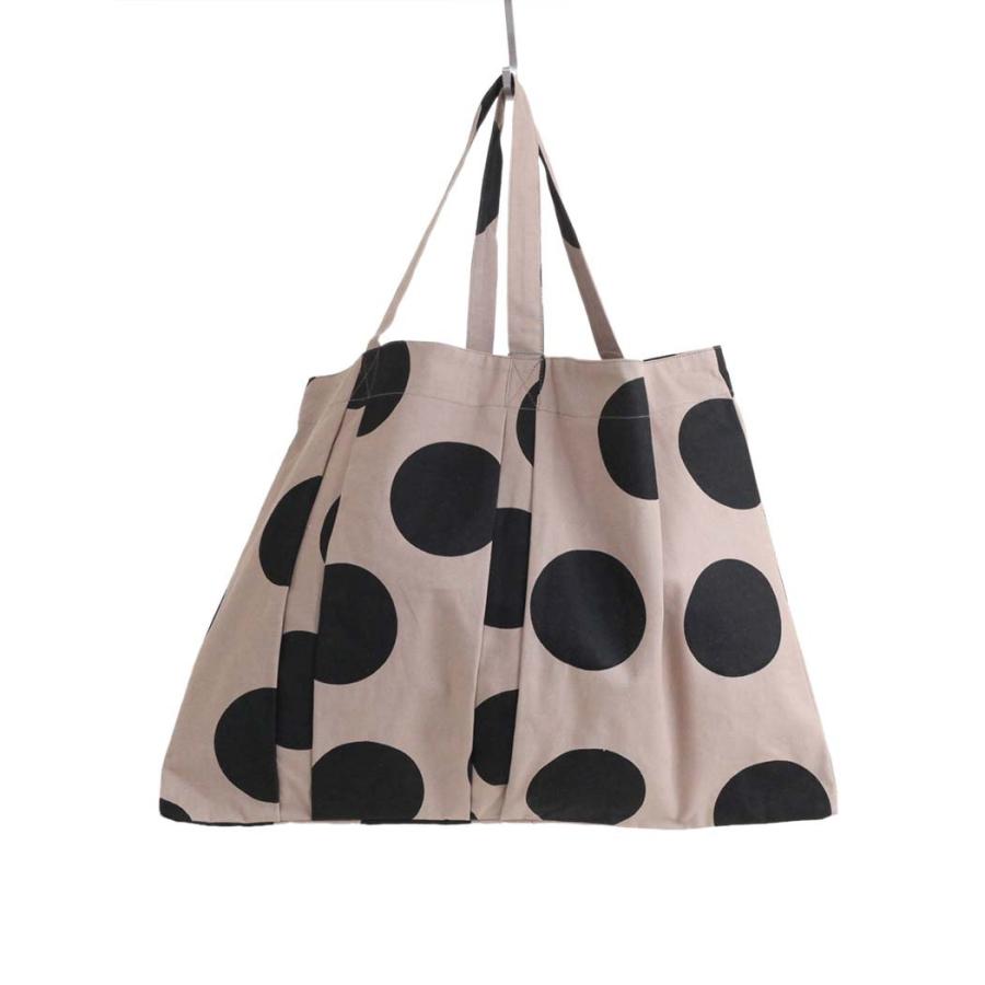 SEASIDE FREERIDE シーサイドフリーライド 09-B11-SFR433CVP AMR BAG アシンメトリー ドット トートバッグ ベージュ×ブラック コットン バッグ トート A4 大… | seaside freeride | 02