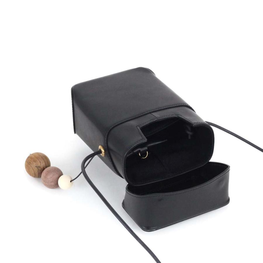 Sarah mu サラミュー BN-001 BK ボックス サコッシュ ブラックレディース ショルダー バッグ レザー 本革 日本製 トートバッグ 無地 斜め掛け 鞄 黒 | M_ | 05