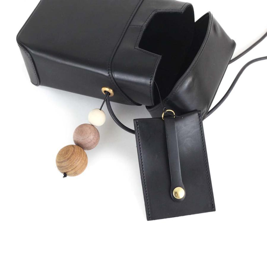 Sarah mu サラミュー BN-001 BK ボックス サコッシュ ブラックレディース ショルダー バッグ レザー 本革 日本製 トートバッグ 無地 斜め掛け 鞄 黒 | M_ | 07