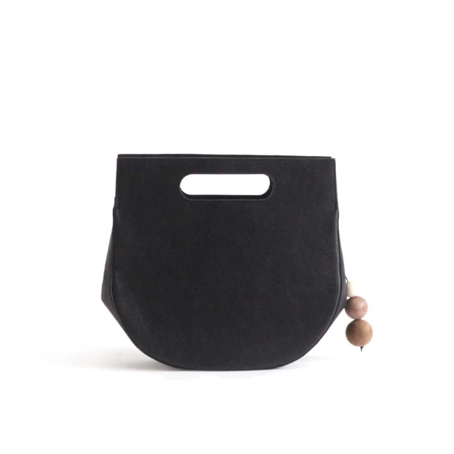 Sarah mu サラミュー BN-003 BK 半丸トート & ショルダーバッグ ブラック レディース ショルダー バッグ レザー 本革 日本製 トートバッグ 無地 斜め掛け … | M_