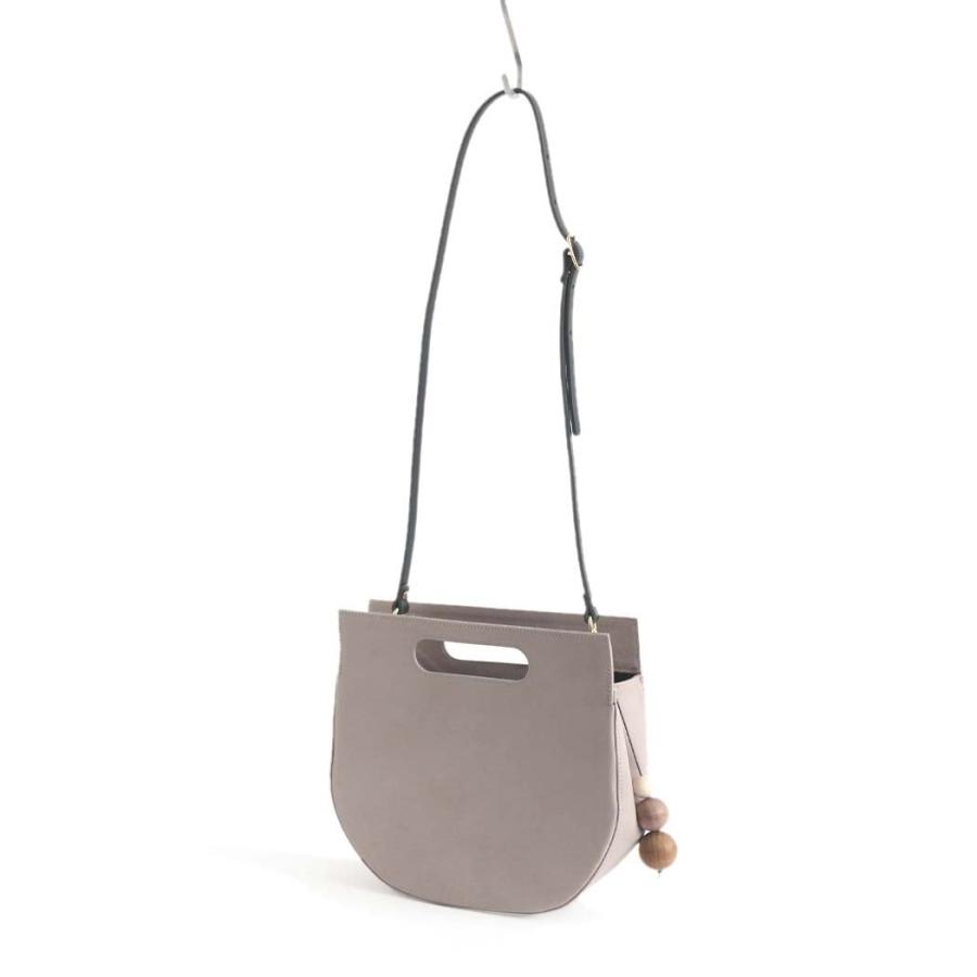 Sarah mu サラミュー BN-003 GRY 半丸トート & ショルダーバッグ グレージュ レディース ショルダー バッグ レザー 本革 日本製 トートバッグ 無地 斜め掛… | M_ | 03