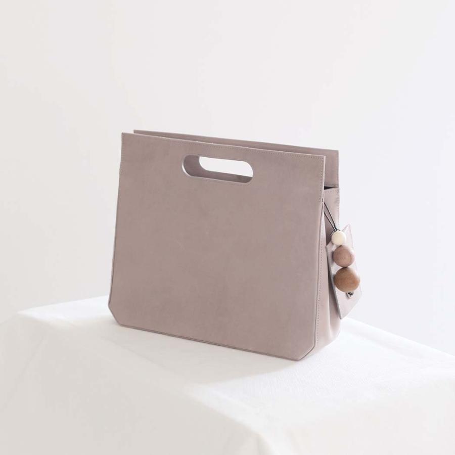 Sarah mu サラミュー BN-004 GRY トート & ショルダーバッグ グレージュ レディース ショルダー バッグ レザー 本革 日本製 トートバッグ 無地 斜め掛け … | M_