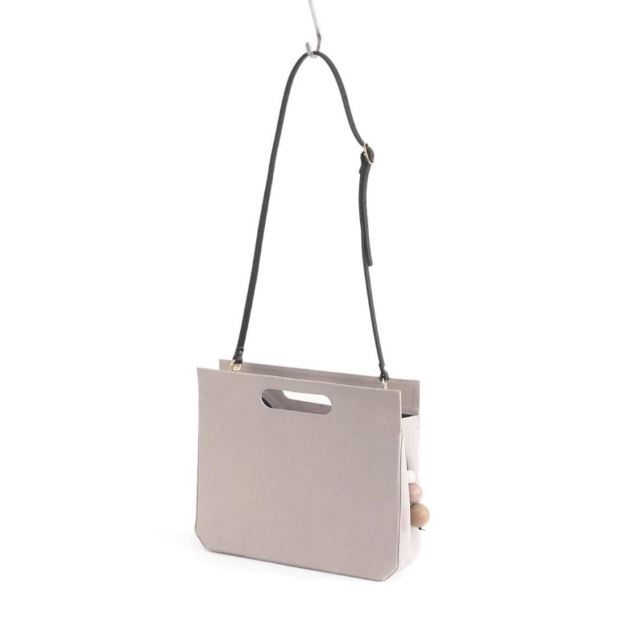 Sarah mu サラミュー BN-004 GRY トート & ショルダーバッグ グレージュ レディース ショルダー バッグ レザー 本革 日本製 トートバッグ 無地 斜め掛け … | M_ | 02