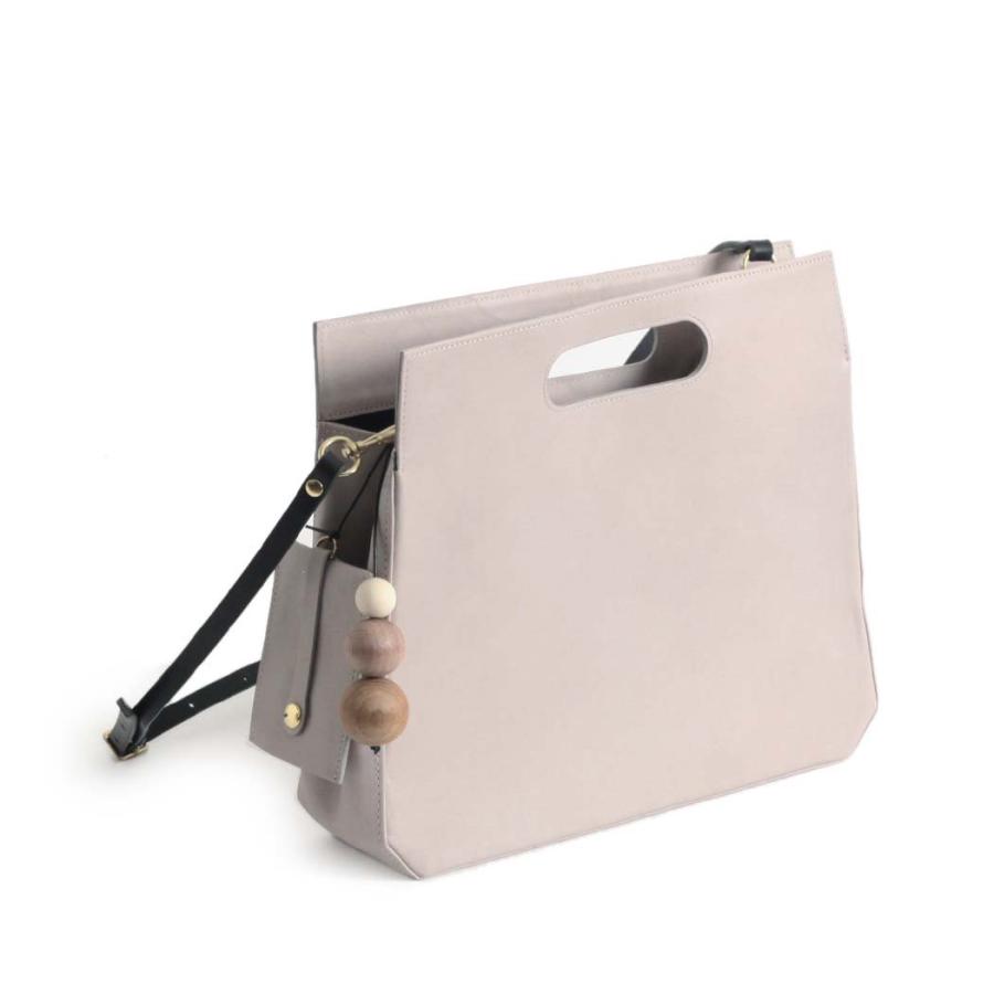 Sarah mu サラミュー BN-004 GRY トート & ショルダーバッグ グレージュ レディース ショルダー バッグ レザー 本革 日本製 トートバッグ 無地 斜め掛け … | M_ | 03