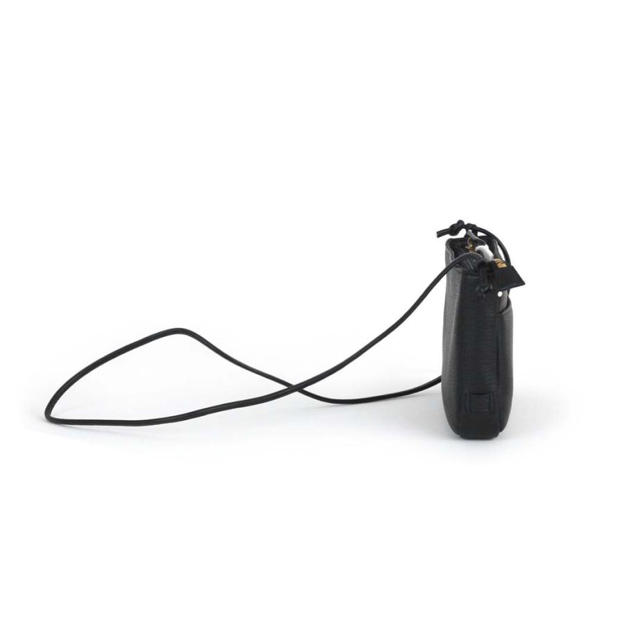 Sarah mu サラミュー BN-007 BK 横 サコッシュ ブラック レディース ショルダー バッグ レザー 本革 日本製 黒 無地 斜め掛け 鞄 ミニバッグ | M_ | 03