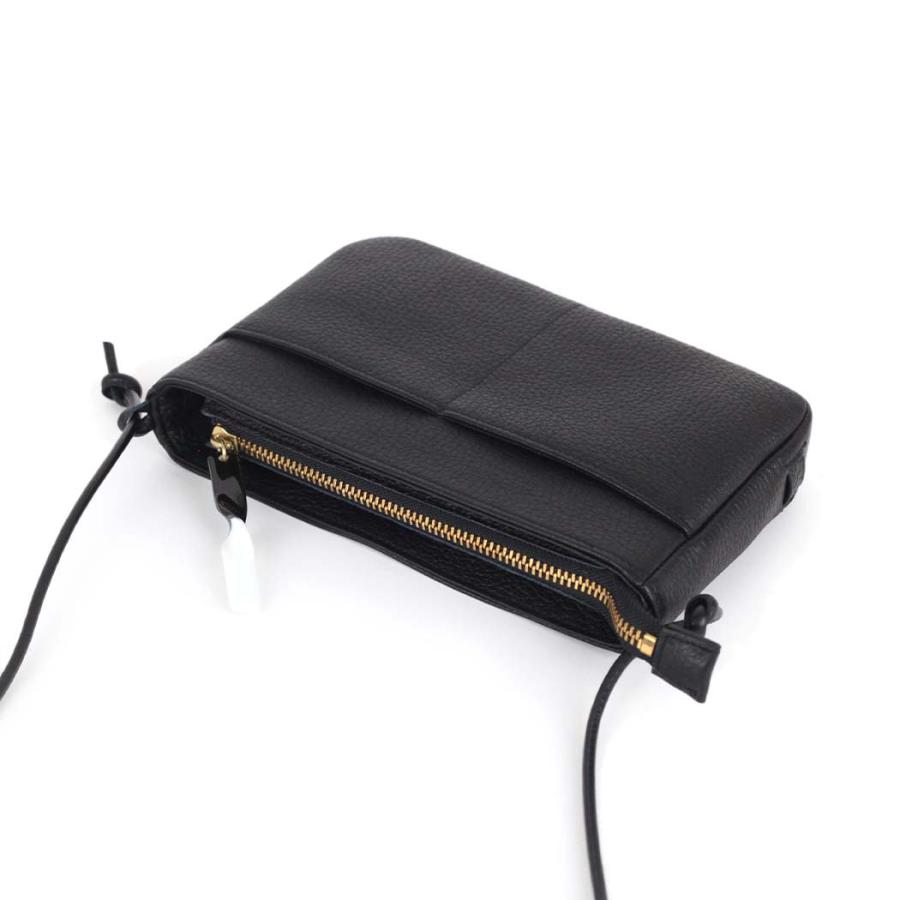 Sarah mu サラミュー BN-007 BK 横 サコッシュ ブラック レディース ショルダー バッグ レザー 本革 日本製 黒 無地 斜め掛け 鞄 ミニバッグ | M_ | 04