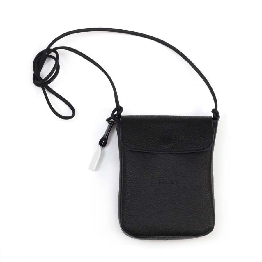 Sarah mu サラミュー BN-008 BK 縦 サコッシュ ブラック レディース ショルダー バッグ レザー 本革 日本製 黒 無地 斜め掛け 鞄 ミニバッグ | M_