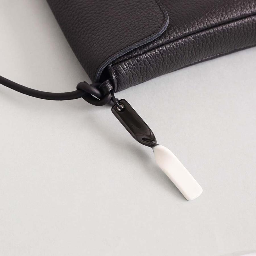 Sarah mu サラミュー BN-008 BK 縦 サコッシュ ブラック レディース ショルダー バッグ レザー 本革 日本製 黒 無地 斜め掛け 鞄 ミニバッグ | M_ | 05