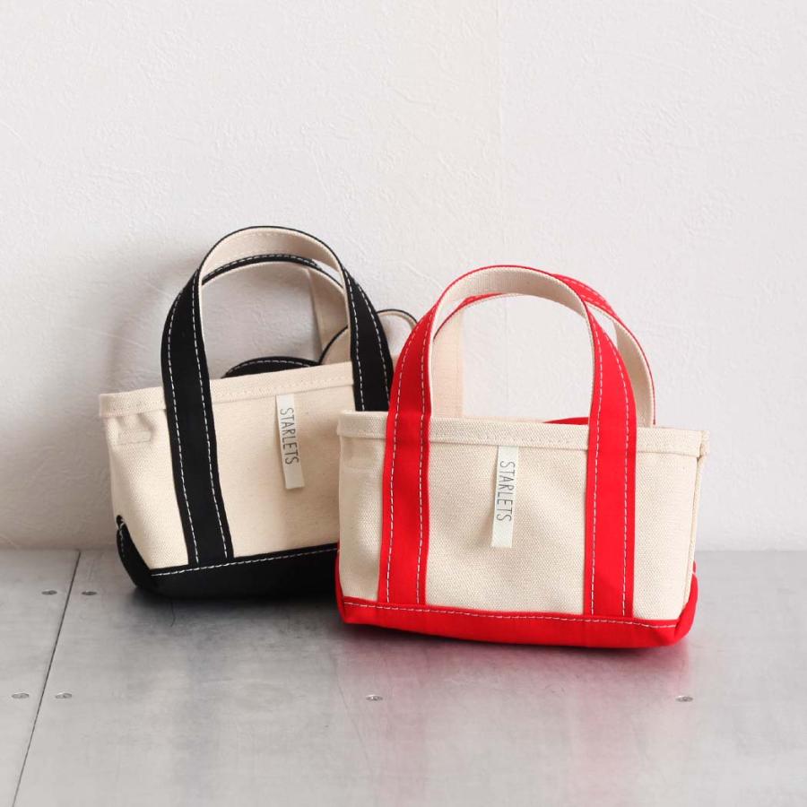 STARLETS スターレッツ S2201SS ショルダー付き ミニ トートバッグ キナリ × レッド ミニバッグ キャンバス トート ショルダー バッグ 鞄 レディース 小さい … | STARLETS | 04