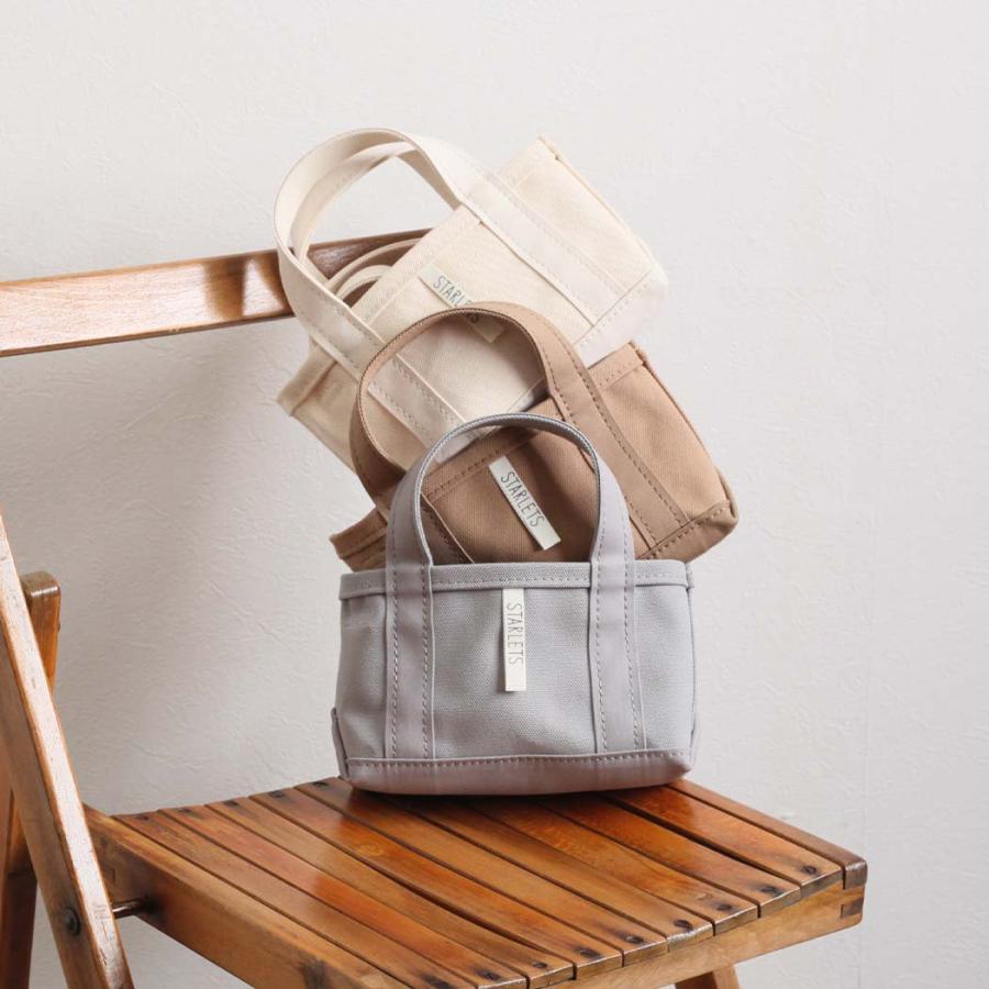 STARLETS スターレッツ S2207SS ショルダー付き ミニ トートバッグ キャメル ミニバッグ キャンバス トート ショルダー バッグ 鞄 レディース 小さい コンパクト | STARLETS | 05