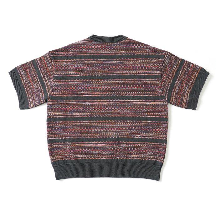 reverve / RV23S002 - GRAY 半袖コットンフェアアイルニットプルオーバー グレー | crepuscule | 01