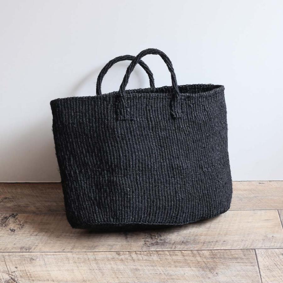 サイザル カゴバッグ 楕円L - ブラック かごバッグ |  | 03