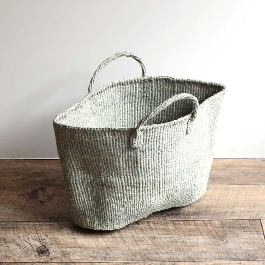 サイザル カゴバッグ 楕円L - グレー かごバッグ |  | 04