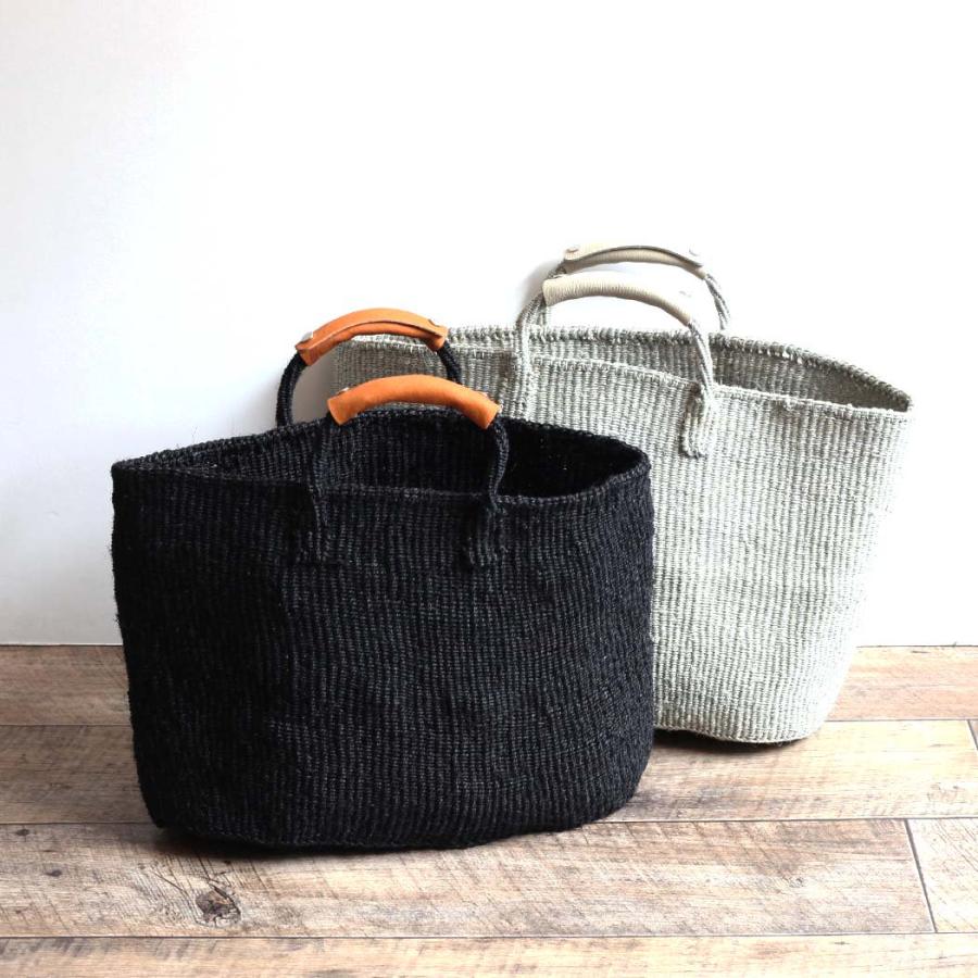 サイザル カゴバッグ 楕円L - グレー かごバッグ |  | 06