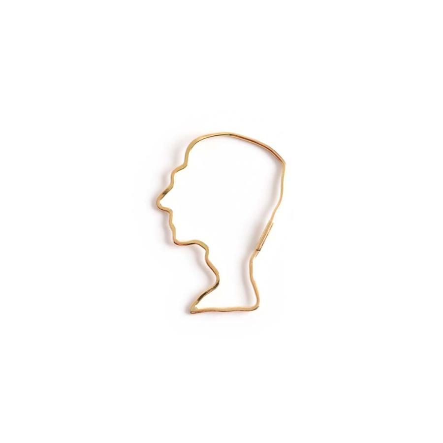 【廃番商品】hirondelle et pepin (イロンデールエペパン) / k18 hp-23fw-675 forme シルエット フープピアス - MALE (片耳タイプ) | hirondelle | 01