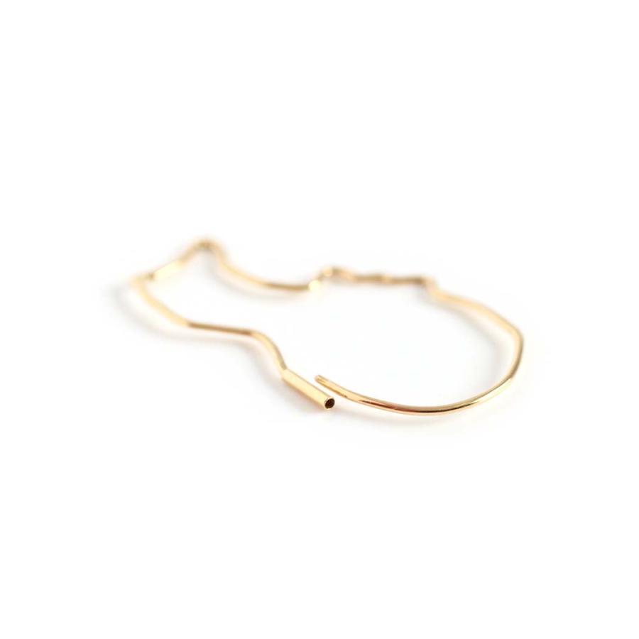 【廃番商品】hirondelle et pepin (イロンデールエペパン) / k18 hp-23fw-676 forme シルエット フープピアス - FAMALE (片耳タイプ) | hirondelle | 02