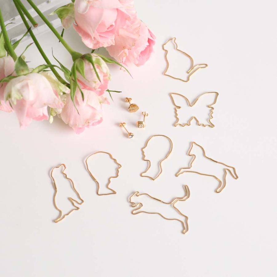 【廃番商品】hirondelle et pepin (イロンデールエペパン) / k18 hp-23fw-676 forme シルエット フープピアス - FAMALE (片耳タイプ) | hirondelle | 03