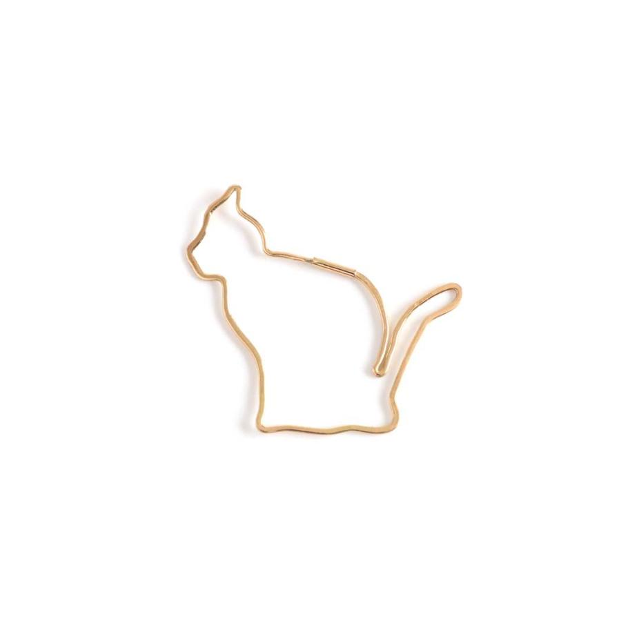 【廃番商品】hirondelle et pepin (イロンデールエペパン) / k18 hp-23fw-677 forme シルエット フープピアス - CAT (片耳タイプ) | hirondelle | 01