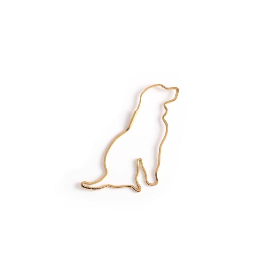 【廃番商品】hirondelle et pepin (イロンデールエペパン) / k18 hp-23fw-678 forme シルエット フープピアス - DOG (片耳タイプ) | hirondelle | 01