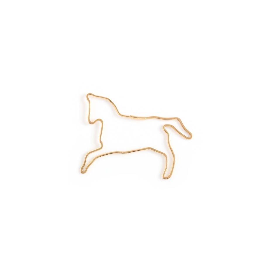 【廃番商品】hirondelle et pepin (イロンデールエペパン) / k18 hp-23fw-679 forme シルエット フープピアス - HORSE (片耳タイプ) | hirondelle