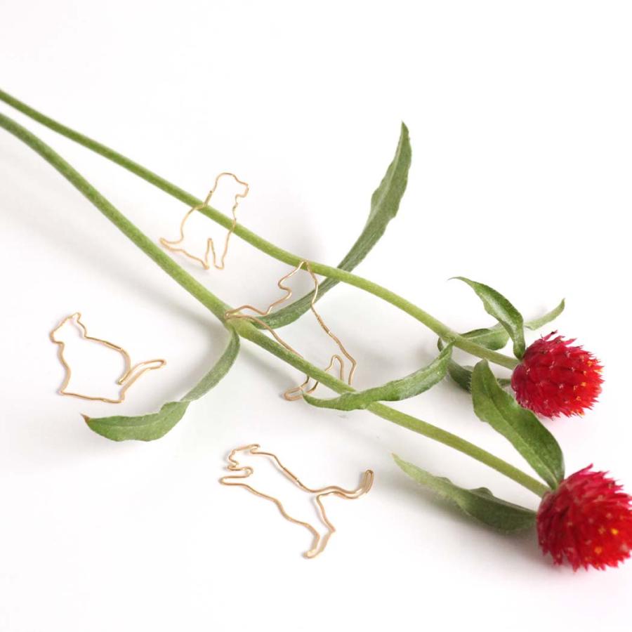 【廃番商品】hirondelle et pepin (イロンデールエペパン) / k18 hp-23fw-680 forme シルエット フープピアス - LEOPARD (片耳タイプ) | hirondelle | 05