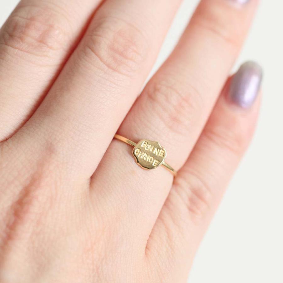 イロンデールエペパン hirondelle et pepin k18 hr-23fw-591 Bonne chance リング 18金 新作 指輪 華奢 ゴールド 幸運 モチーフ レディース ジュエリー アクセ… | hirondelle | 05