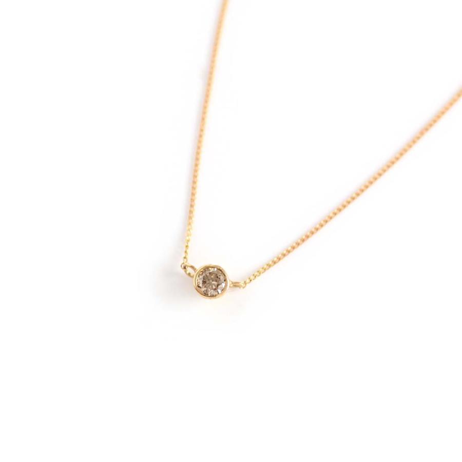 イロンデールエペパン hirondelle et pepin k18 hn-23fw-562 cone ブラウンダイヤ ネックレス 18金 新作 40cm チェーン 華奢 ゴールド 一粒 ダイヤ ダイヤモン… | DAIYA（ゴルフ用品、日用品）