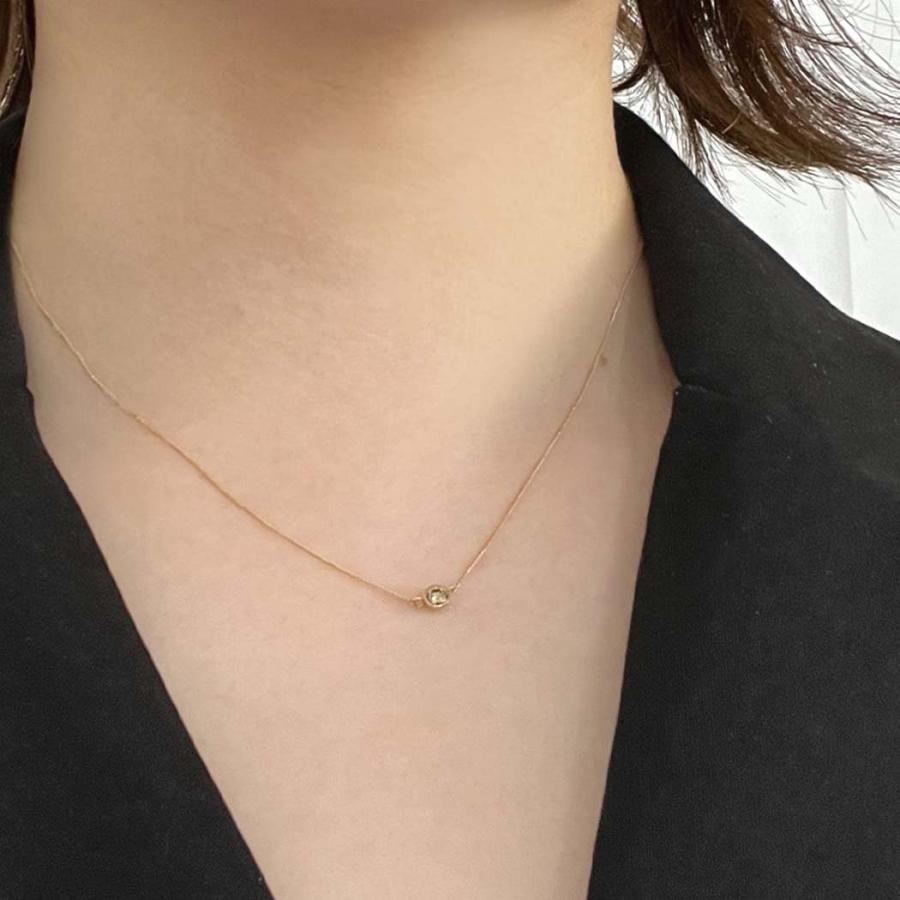 イロンデールエペパン hirondelle et pepin k18 hn-23fw-562 cone ブラウンダイヤ ネックレス 18金 新作 40cm チェーン 華奢 ゴールド 一粒 ダイヤ ダイヤモン… | DAIYA（ゴルフ用品、日用品） | 05