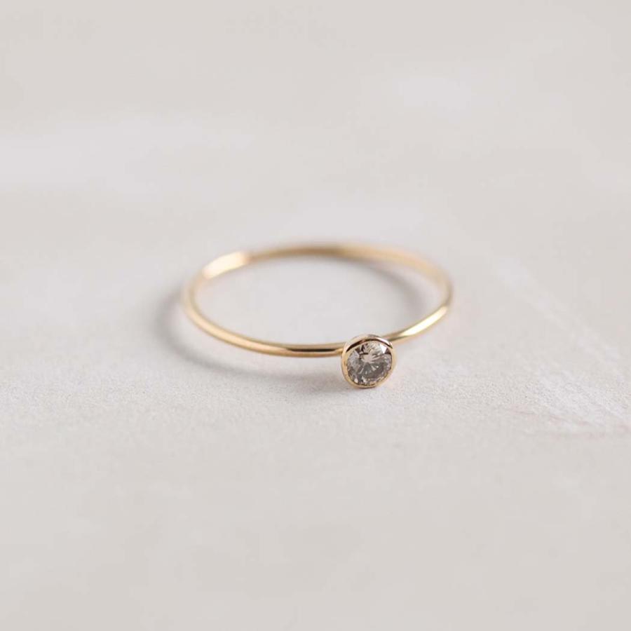 イロンデールエペパン hirondelle et pepin k18 hr-23fw-592 cone ブラウンダイヤ リング 一粒 ダイヤ ダイヤモンド 指輪 ゴールド 華奢 18金 レディース ご褒… | DAIYA（ゴルフ用品、日用品）