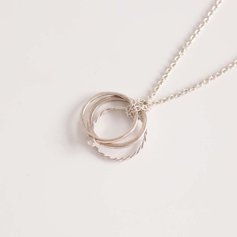 【廃番商品】hirondelle et pepin (イロンデールエペパン) / silver sr-23fw-54 trois 3連リング ロング ネックレス | hirondelle