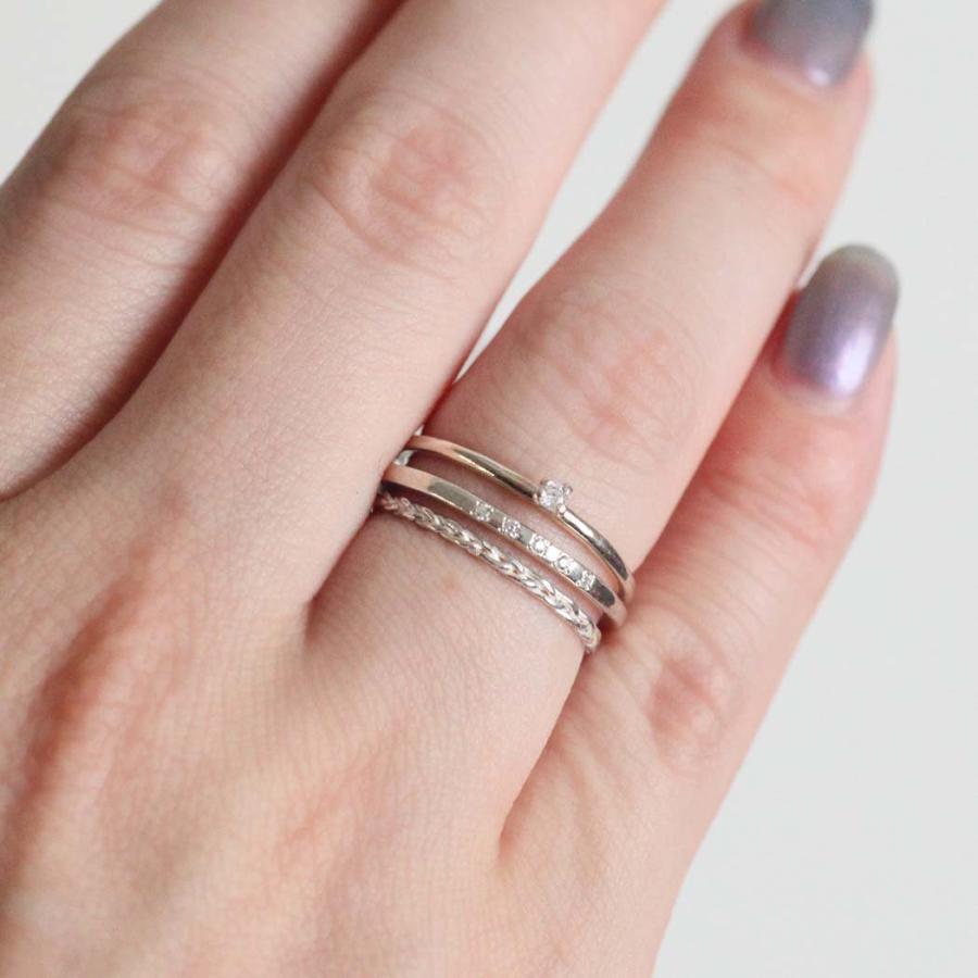 【廃番商品】hirondelle et pepin (イロンデールエペパン) / silver sr-23fw-54 trois 3連リング ロング ネックレス | hirondelle | 03