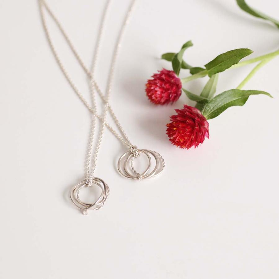 【廃番商品】hirondelle et pepin (イロンデールエペパン) / silver sr-23fw-54 trois 3連リング ロング ネックレス | hirondelle | 04