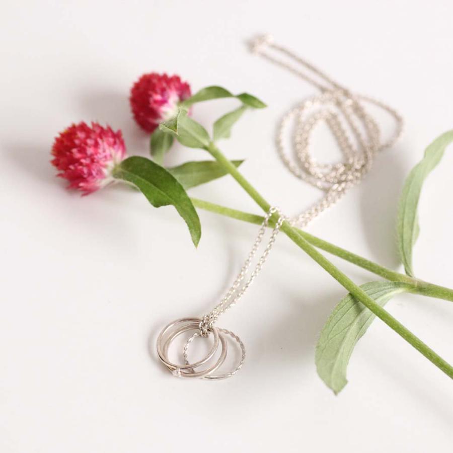 【廃番商品】hirondelle et pepin (イロンデールエペパン) / silver sr-23fw-54 trois 3連リング ロング ネックレス | hirondelle | 05