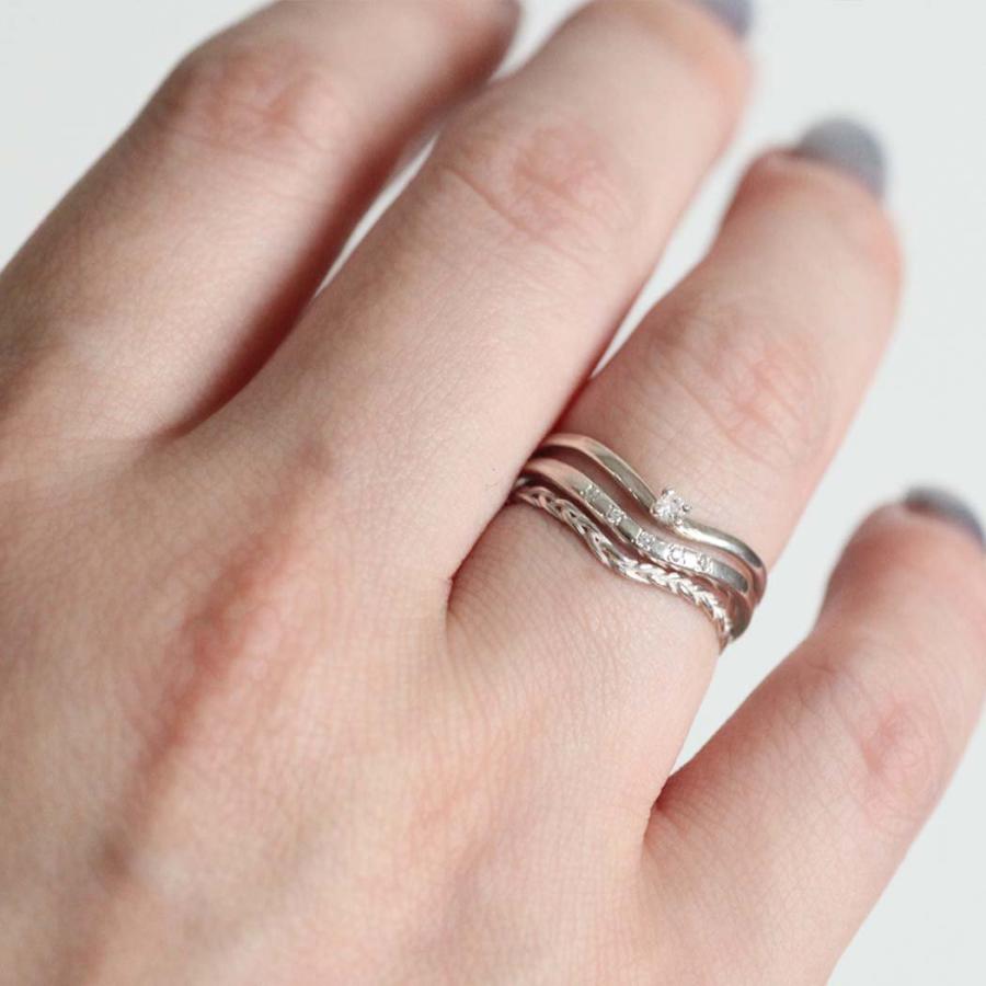 【廃番商品】hirondelle et pepin (イロンデールエペパン) / silver sr-23fw-54 trois 3連Vリング ロング ネックレス | hirondelle | 03